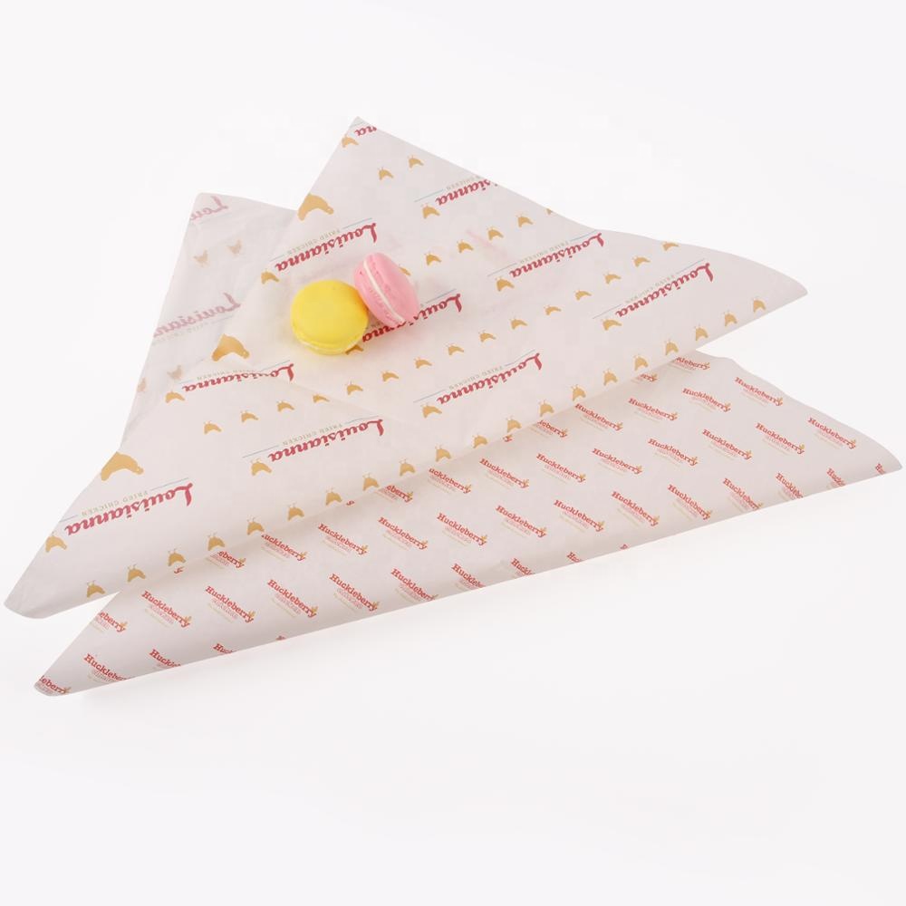 Food Grade Printing Burger Wrapping Tissue Paper Grease Resistant Food Safe Greaseproof Paper