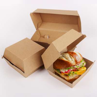 Fast food f flute corrugated container hot dog french fries hamburg packing tray